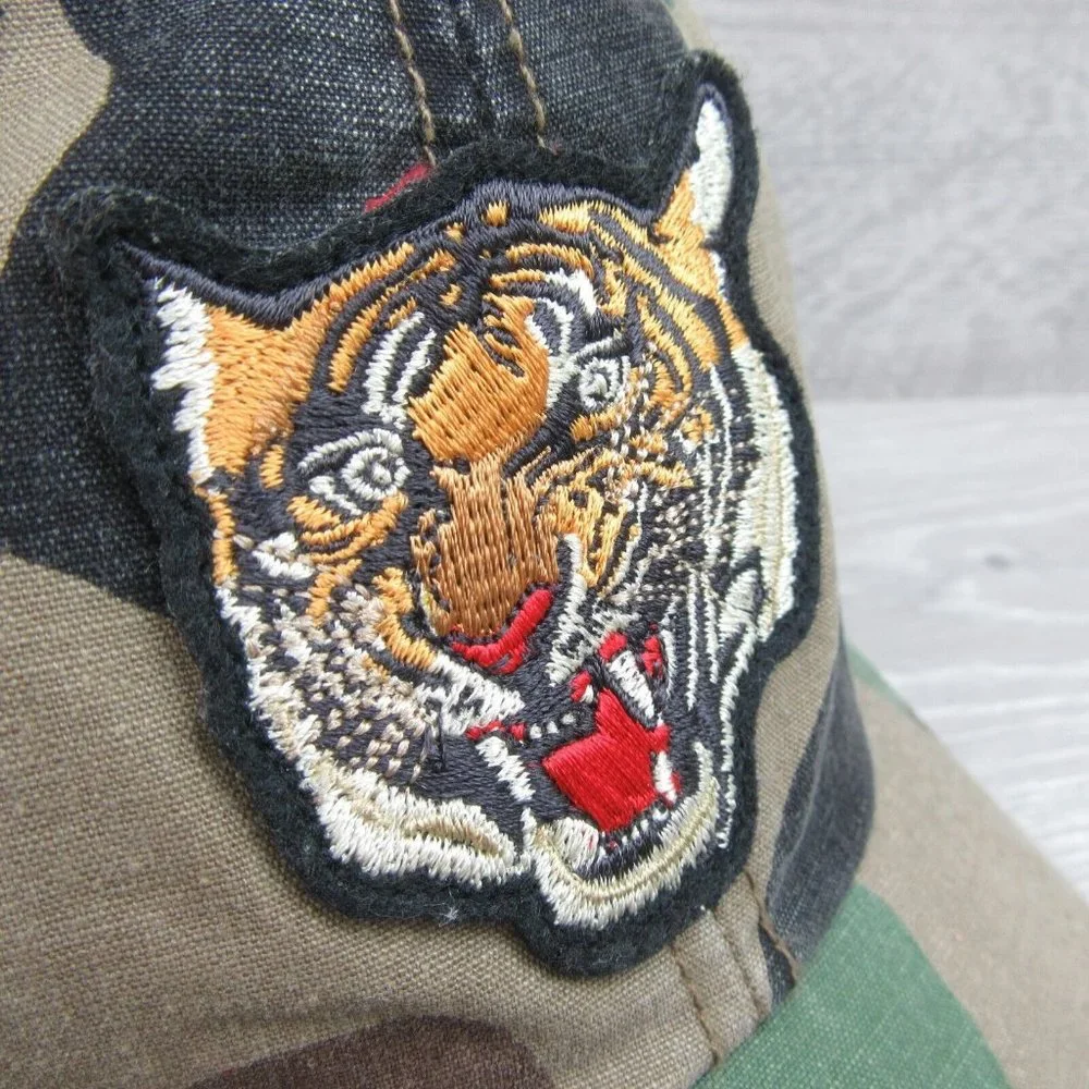 Polo Ralph Lauren Camo Tiger Patch Baseball Hat Cap Adjustable Fit NEW - Picture 4 of 15